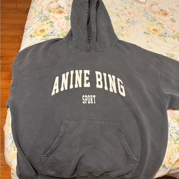 Anine Bing Harvey Sweatshirt - Washed Black - Picture 10 of 12